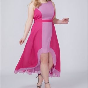 Lane Bryant Pink High Low Hem Dress
